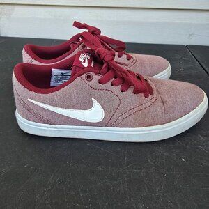 Size 8 - Nike Check Solar Canvas SB Team Red W